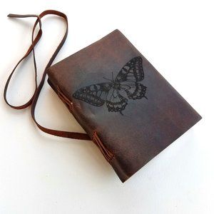 Butterfly Journal, Genuine Leather Unlined Paper